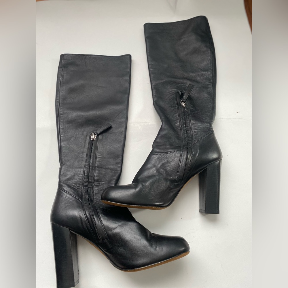Moschino Cheap and Chic Women’s Black Knee Boots 100% Leather Size 7